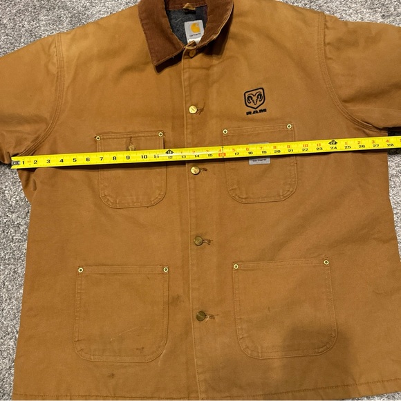 Carhartt Jacket Mens 48 Regular Brown‎ Blanket Lined Corduroy Duck Canvas Button - Picture 5 of 11